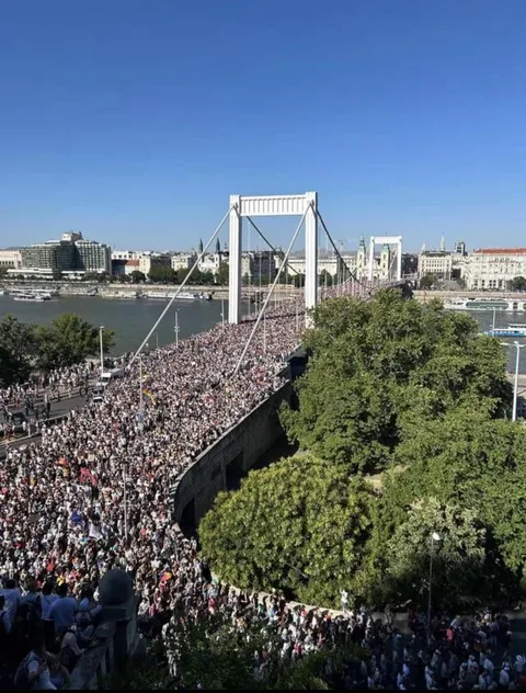 Budapest sees record Pride turnout despite government ban and threats to participants
