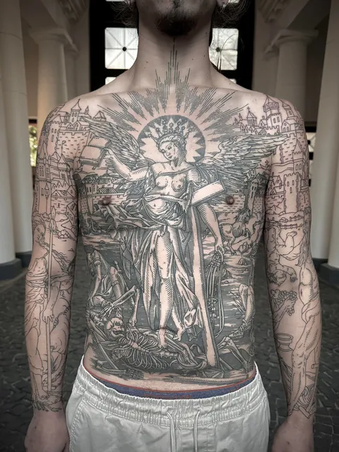 Full body suit in progress by me (Ivan Zagusta), Zaraza tattoo shop, Warsaw PL