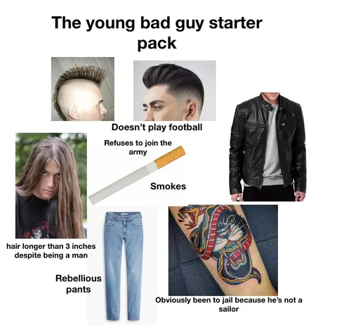 The young bad guy starter pack