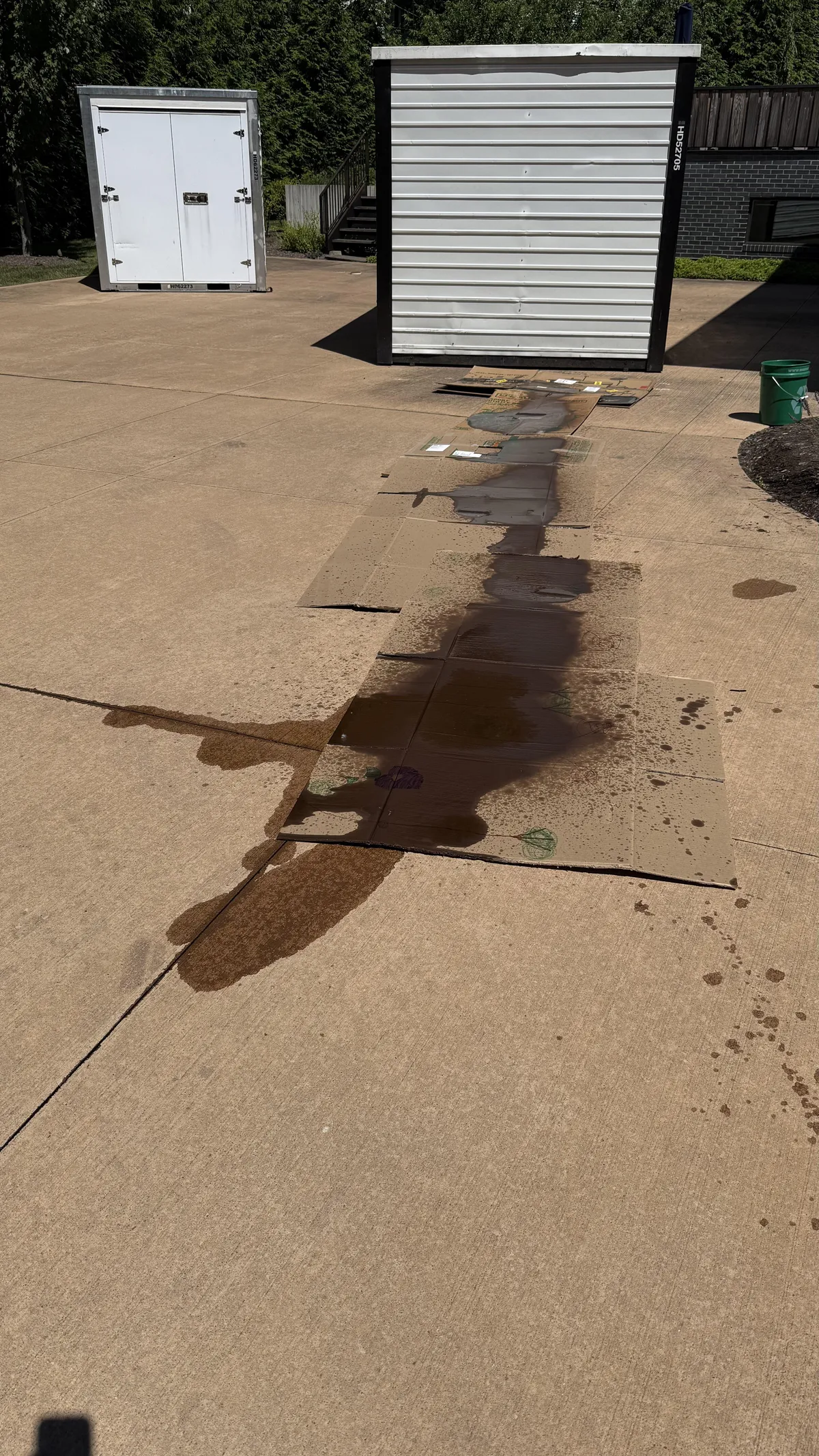 Movers showed up and their motor exploded in my driveway