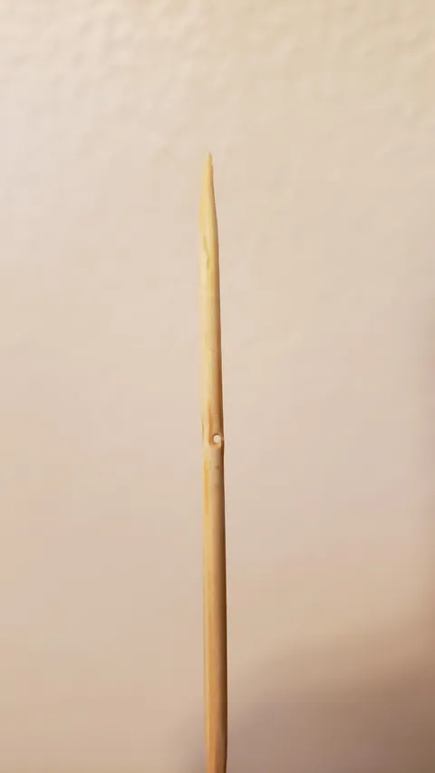 My toothpick has a perfect .5 millimeter hole in it.