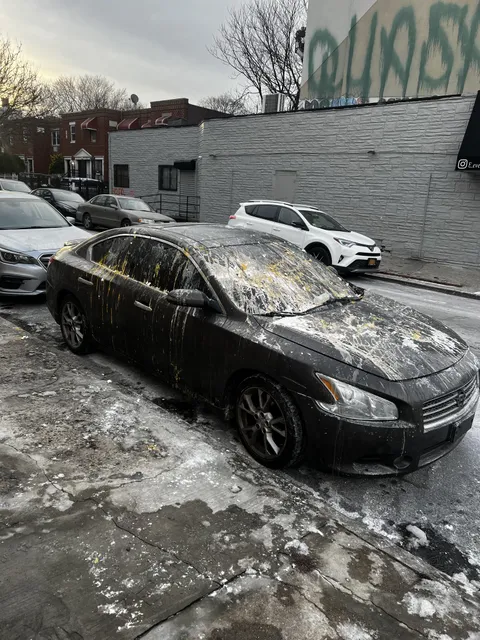 This egged car on my block