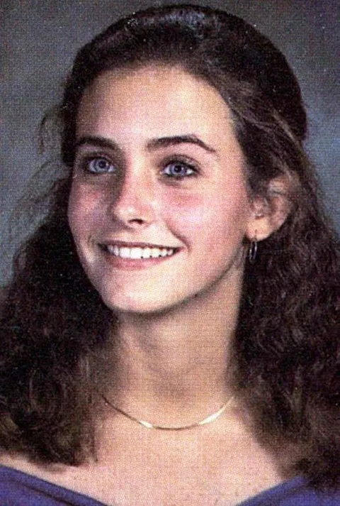 Courtney Cox in her high school yearbook photo in 1982