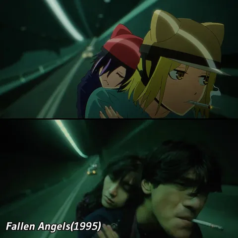 Some of the movie references used in the Chainsmoker Cat OP