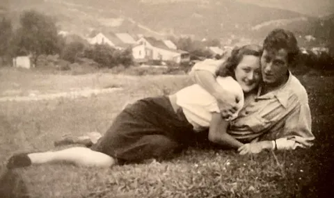 My husband’s grandparents when they got engaged, 1947