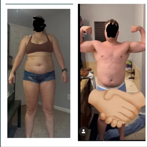 My boyfriend and I working incredibly hard to be healthy together
