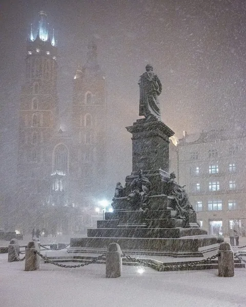 Winter in Kraków 2024, Poland.