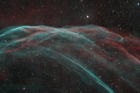 Sh2-91, a supernova remnant in Cygnus - long integration