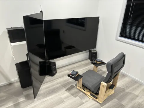 Dual 75" 4K TV Floor Computing - 2 years on