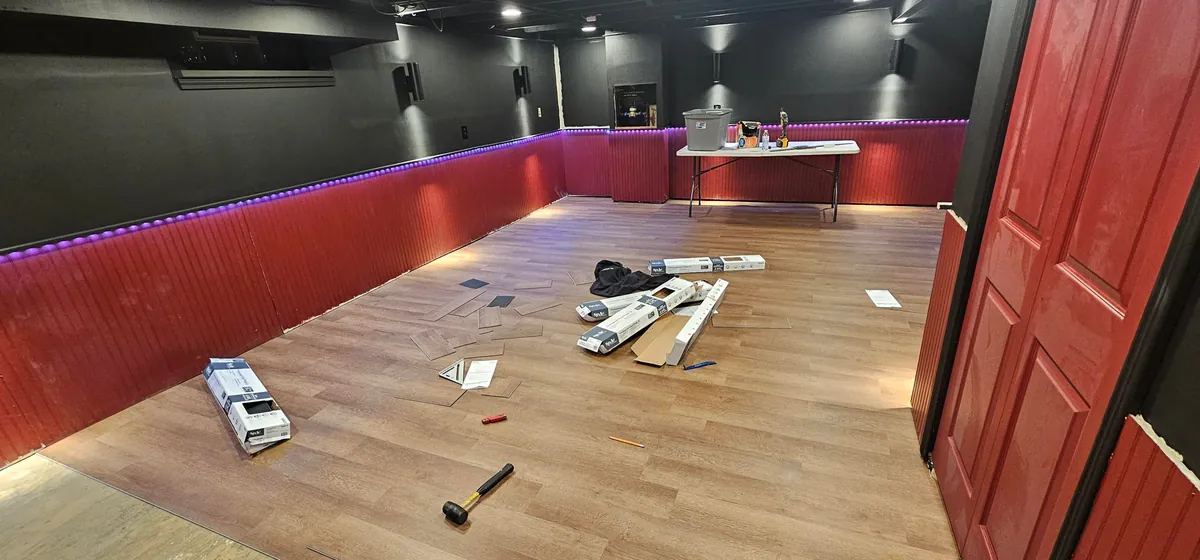 movie theater build in our basement what do you guys think?