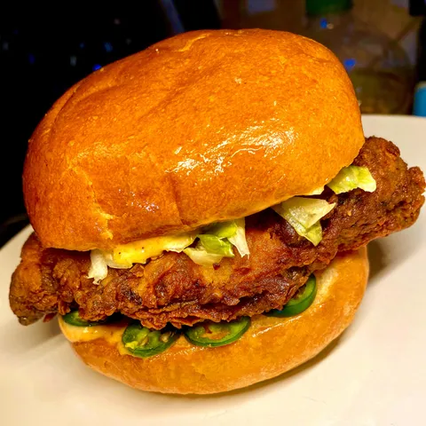 [Homemade] Spicy chicken sandwich