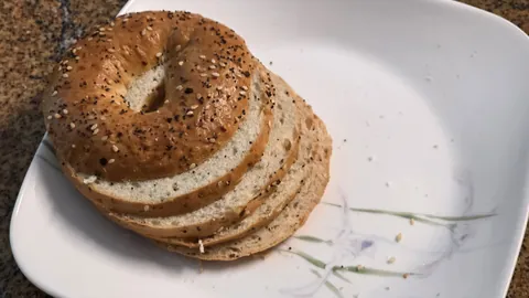 My wife slices bagels in 5 for the maximum topping enjoyment.