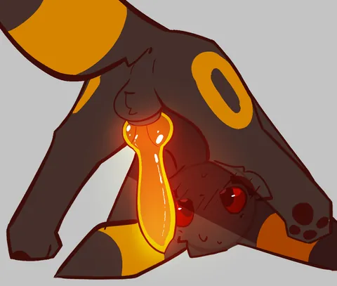 Umbreon Checks His Newly Evolved Member (letacosalad)