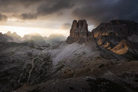Storm light, Dolomites, Italy [OC][1500x1000]