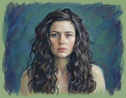 Ophelia, ssamsshootss (me), oil pastels on paper, 2025