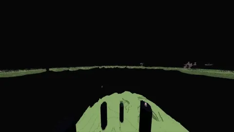 The End Islands are Visible with 96 Render Distance from the main island (Vanilla Bedrock)