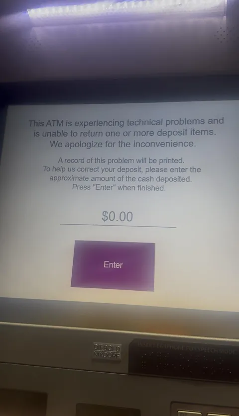 Deposited over $600 into a ATM and it took my money