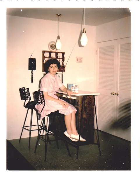 Pictures of my mom in 1965, a newlywed in her new house