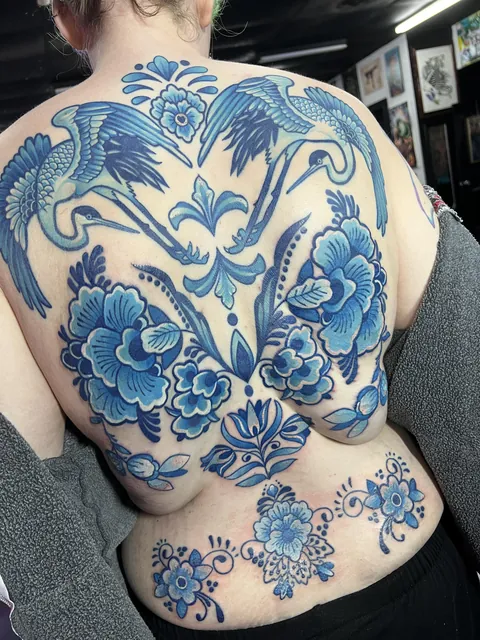 Porcelain back piece by Lizoness at Rad Ink Melbourne FL