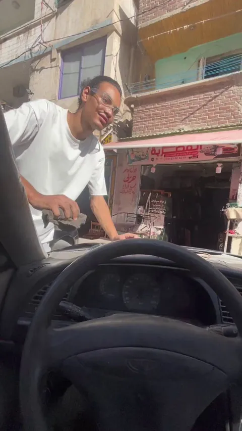 Wiping the windshield