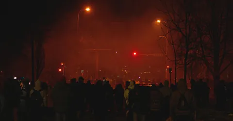 OC: Protesters gather at the site of another shooting by ICE in Minneapolis