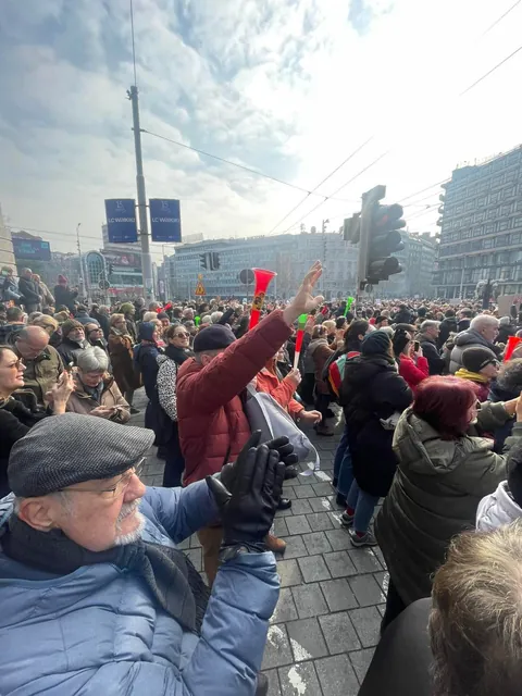 Pensioners gathered this morning in Belgrade to express support for students, with slogans such as "Granny has woken up"; "The boomers are with you"; and many other quirky lines