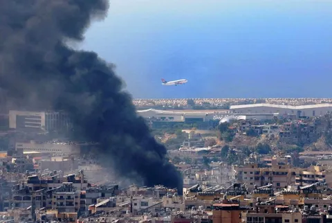 Air Serbia operates an evacuation flight from Beirut while the city is being shelled with missiles