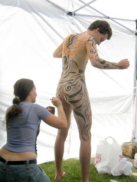 More nude painting pics CFNM