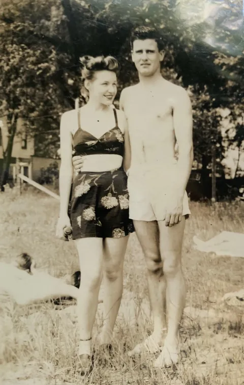 My beautiful grandparents, 1940s. She had a biology PhD studying animal husbandry, he was an actual farm boy who never attended college