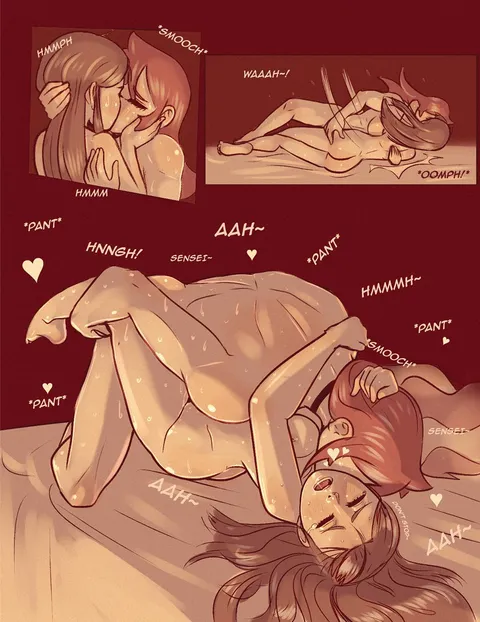 Akko and teacher Ursula [Little Witch Academia]