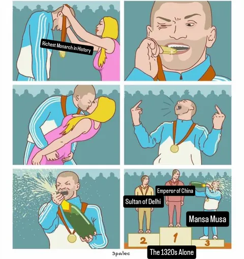 How the myth of Mansa Musa spread, I don't know.