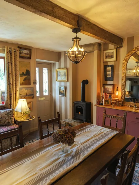 Our Cottage Dining room, swipe for before pics.