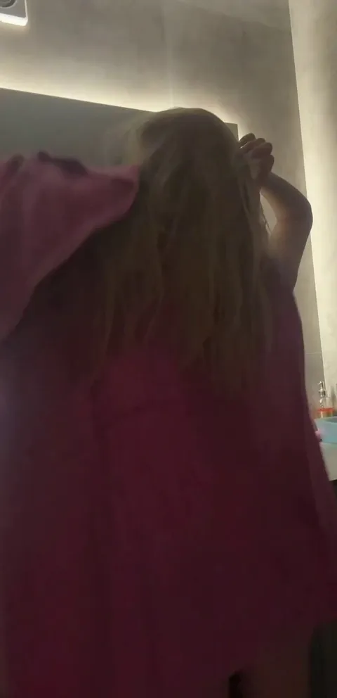 Just finished taking a shower