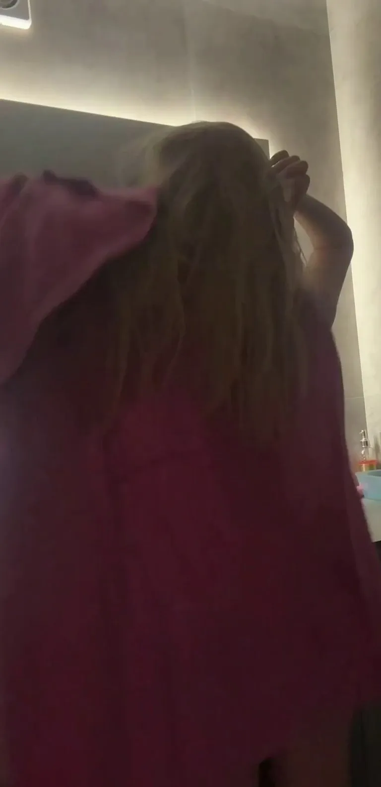 Just finished taking a shower