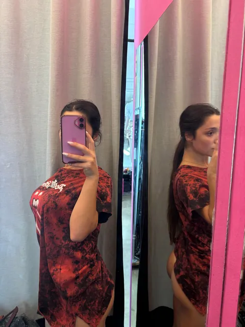 I love the oversized look, but I can't hide what I'm wearing underneath