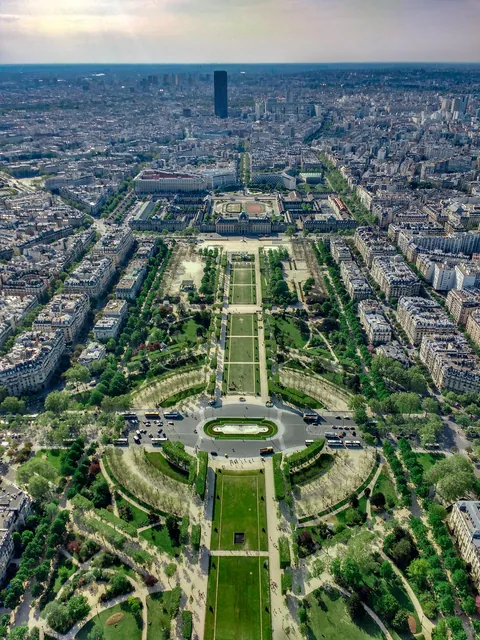 This is how Paris looks from the Eiffel Tower.