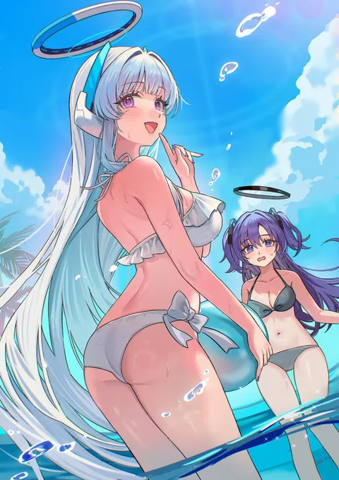 Sea Breeze Yuuka and Noa [Blue Archive]