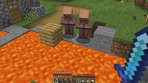 Why do my villagers stare at this lava pool for hours on end?