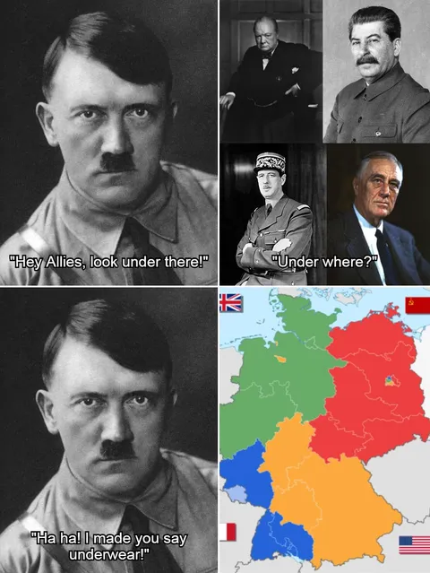 Never pick on all four major powers of the world. Never goes well.