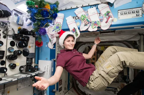 Christmas inside the International Space Station
