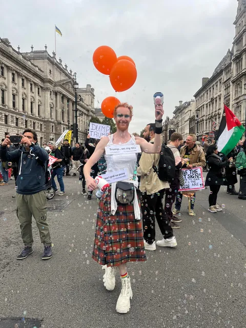 Trump is not welcome in the UK. OC from today’s protest in London