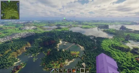 Minecraft at 1024 chunk render distance really does feel like a completely different game