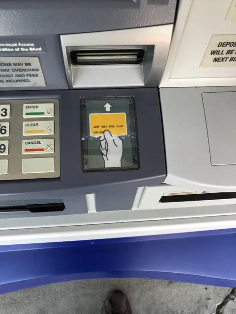 This ATM takes cards laterally to prevent skimming