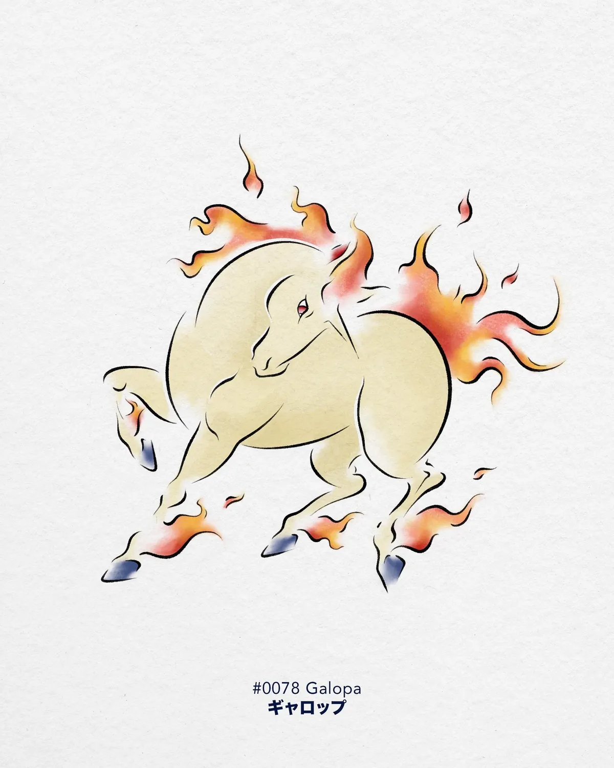 Pokemons in japanese traditional style