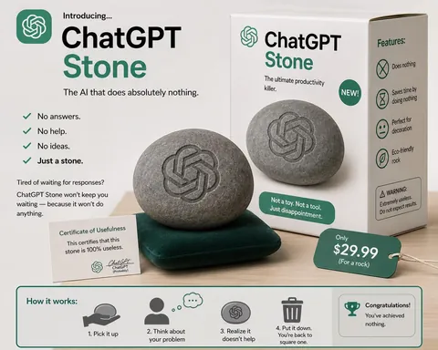 Prompt: Make an image from an useless ChatGPT product