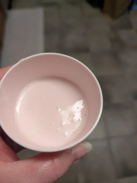 This cup and this yogurt drink are almost the exact same color.