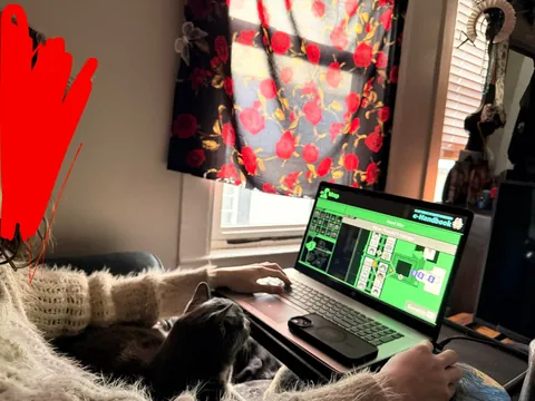 My 12 y/o cat never sat on my lap, then my GF moved in…