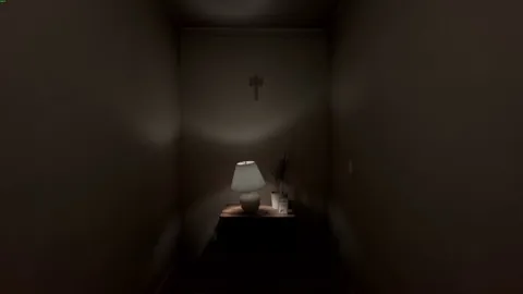 I'm creating a game where you play a medium in a creepy house (classic story). But I wanted to use two core mechanics to make player uncomfortable: a mirror to see the invisible and closing your eyes to hear things. This is a quick preview of the mood.
