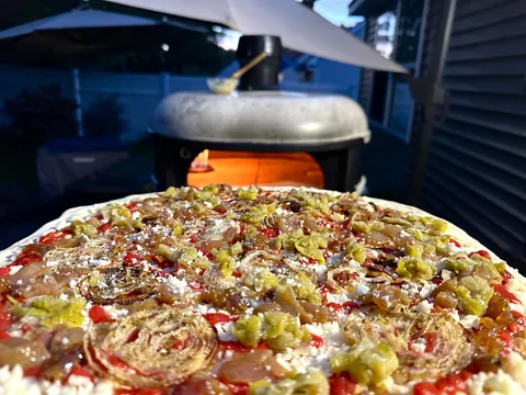 [Homemade] garlic and onion pizza