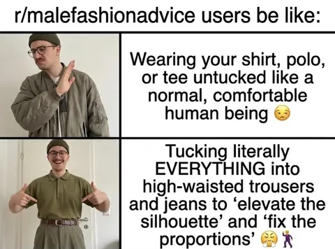 "Untucked? We don't do that here."